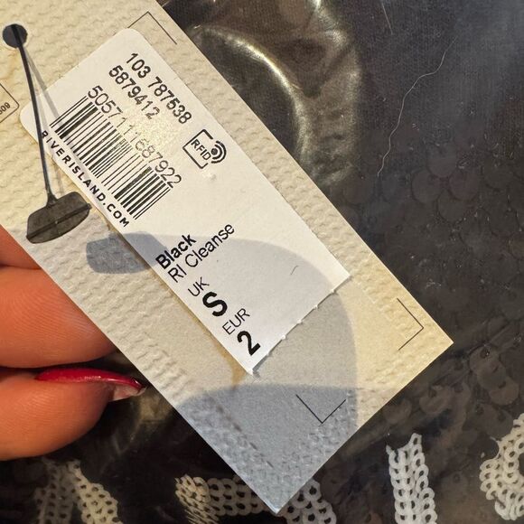 NWT River Island Paris sequined crew sweatshirt size Small - Picture 8 of 8
